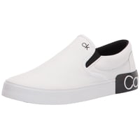Zapatillas Calvin Klein Ryor De Lona Blanca Para Hombre, Tamaño 11.5