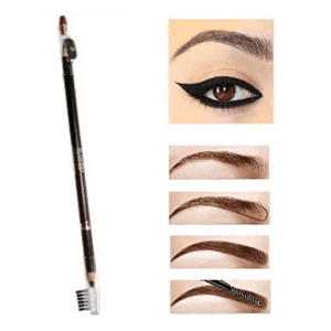 Flower Secret - Lapiz Delineador Para Cejas Ojos 2 Tonos En 1 Café/Negro