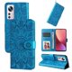 thumbnail image 2 of Funda tipo cartera FOXDOCK para Xiaomi 12 , diseño girasol en relieve, cuero PU, cierre magnético, soporte y tarjetero, 2 of 5