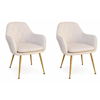 Moboi - Pack 2 Butacas Sitiales Velvet Diamond Beige