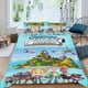 thumbnail image 2 of Los Casos de las Criaturas Conjunto de sábanas temático, trío de piezas, cómodo y amigable con la piel, diseño único, regalo de decoración para el hogar para familiares, amigos y fans,135cm *200cm, 2 of 6