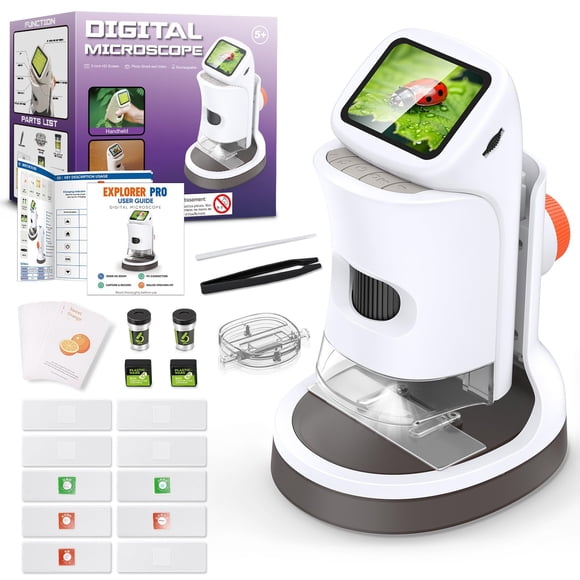 Microscopio digital Uarzt 1000X para niños STEM con pantalla de 2"
