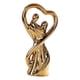 thumbnail image 1 of Figura De Pareja De Cerámica, Adorno Del Día De San Valentín Para Gabinete, Estante Para Chimenea, Dorado, 1 of 3