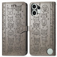 Funda Cartera Foxdock Para Nothing Cmf Phone 2 Pro , Flip Pu Con Relieve De Gatos Y Perros, Tarjetero Y Soporte