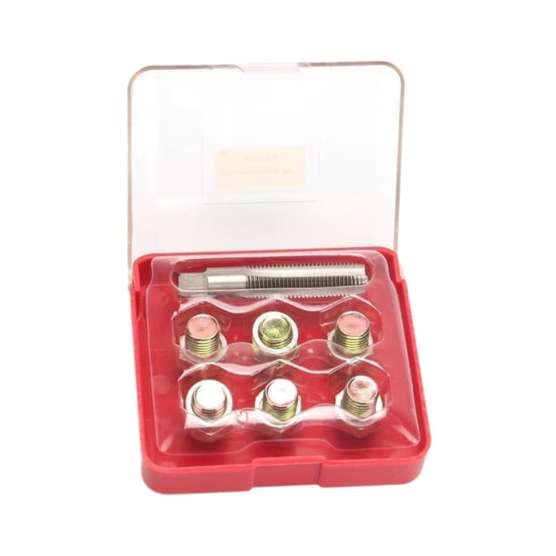 Kit De Reparación De Roscas De Tapón De Drenaje De Aceite Herramienta Para Volver A Enhebrar Tornillos De Cárter De Aceite De Primera Calidad Y Resistente M13x1.5