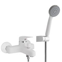 Stretto - Monomando Llave Grifo Para Tina Ducha Modelo Padova Blanco