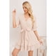 thumbnail image 2 of Vestido Corto Mujer Manga Corta Escalonado Casual Eventos 3369, 2 of 4