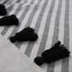 thumbnail image 2 of Manta Jaipur Rayas Borlas Beige/Negro BVS, 2 of 3