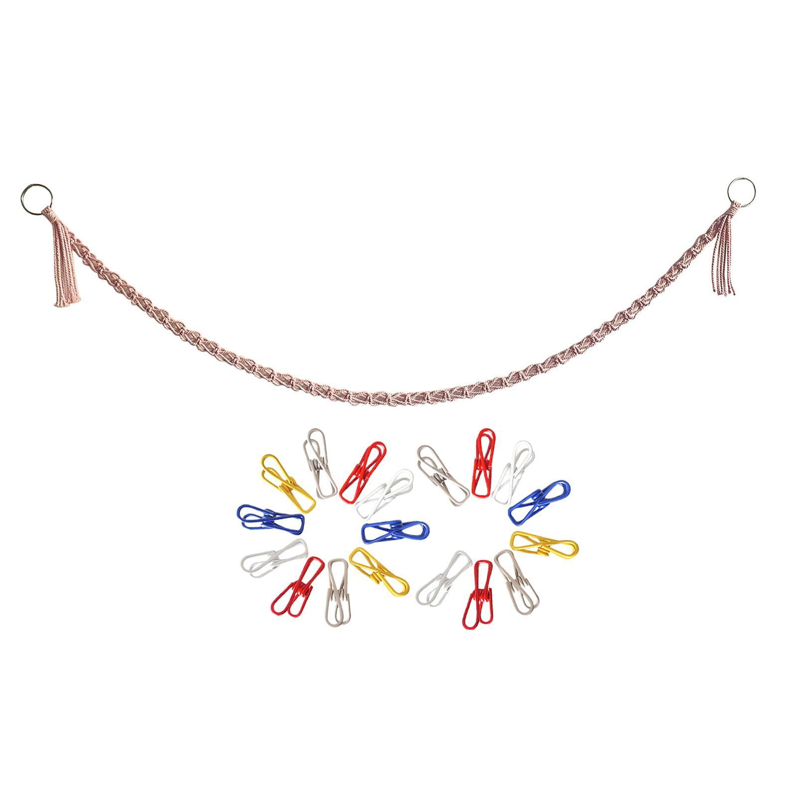 Bothyi - Cadena De Exhibición De Juguetes De Algodón Calcetines Cadena De Juguetes De Peluche Para Salas De Juegos Dormitorios Gimnasios Rosa