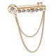 thumbnail image 1 of Broches Para Hombre Con Forma De Llave, Diamantes De Imitación Para Fiestas, Ceremonias, Oro, 1 of 5