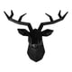 thumbnail image 1 of Cabeza de Ciervo Decoración Colgante Estatua Artística Escultura de Animal Adorno Geométrico Fabricado en Resina Duradera Adecuado para Dormitorio Sal Negro, 1 of 5