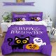 thumbnail image 1 of Happy Halloween Cat Spider Quilt Cover Set (1 Quilt Cover + 2 Pillowcases Without Pillow Core) High-Definition Printing for Home and Dormitory.L053, 1 of 1