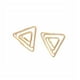 thumbnail image 1 of Aros Pendientes Diseño Triángulo Dorado, 1 of 2