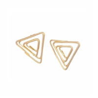 Prusia - Aros Pendientes Diseño Triángulo Dorado