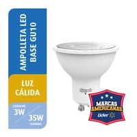 Ampolleta Led 3W Luz Cálida Base Gu10 1 Un Great Value