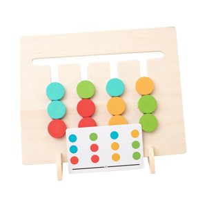 Magideal - Montessori Slide Puzzle Clasificación De Colores Habilidades Motoras Educativas Tempranas Juego De Pensamiento Lógico Juguetes De Madera Para Niños
