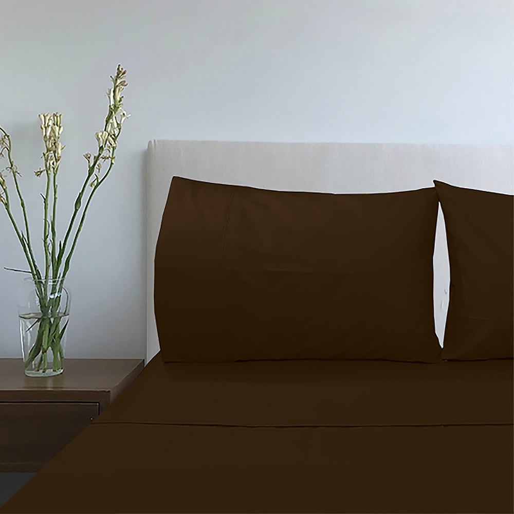 Victorianas - Juego De Sabanas Queen Diversion Liso Chocolate 200 Hilos