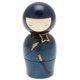 thumbnail image 1 of Muñeca Kokeshi Usaburo Ninja hecha a mano en madera de Japón, 1 of 1