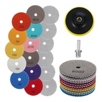 Magideal - Kit De Pulido De Hormigón Con Diamante (13 Unidades), Juego De Almohadillas De Pulido De Diamante Con Almohadilla De Respaldo Y Adaptador De Taladro P