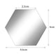 thumbnail image 4 of Espejo de pared hexagonal autoadhesivo de papel, pegatina de pared para espejo, decoración del hogar, costura, espejo de cuerpo completo, suave, 4 of 5