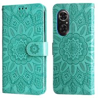 Funda Tipo Cartera Foxdock Para Huawei Nova 9 Se , Diseño Girasol En Relieve, Cuero Pu, Cierre Magnético, Soporte Y Tarjetero
