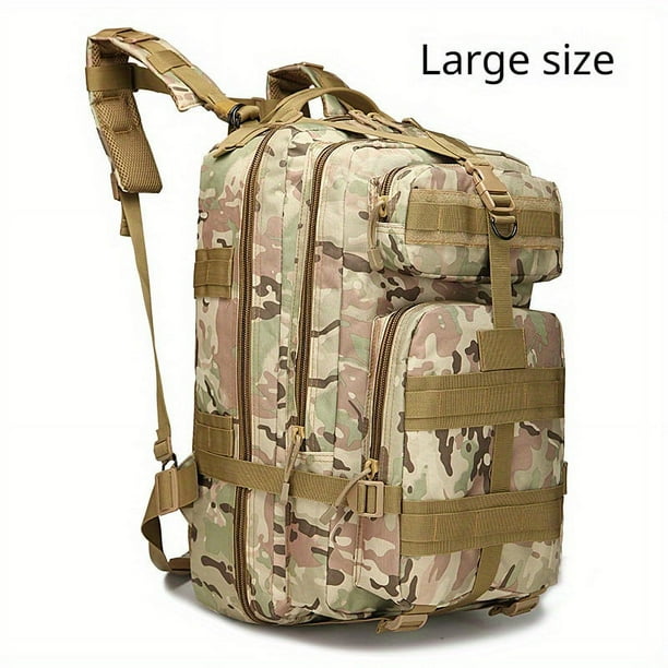 1pc Multifunctional Tactical Sports Bag, Portable Large Capacity Backpack, Outdoor Camping Hiking Fishing Travel Rucksack