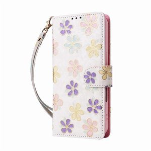 Foxdock Funda Tipo Cartera Floral Para Samsung Galaxy A14 5G ,Funda Con Tapa De Cuero Pu, Protección Antigolpes Con Ranuras Para Tarjetas Y Soporte