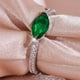 thumbnail image 3 of Funky Trendy Ring, Water Drop-Shaped Emerald Green Zirconia Ring, Exquisite Men's Accessory Jewelry Ornament For Daily Wear For Banquet Party Holiday Birthday Anniversary Gift, 3 of 4