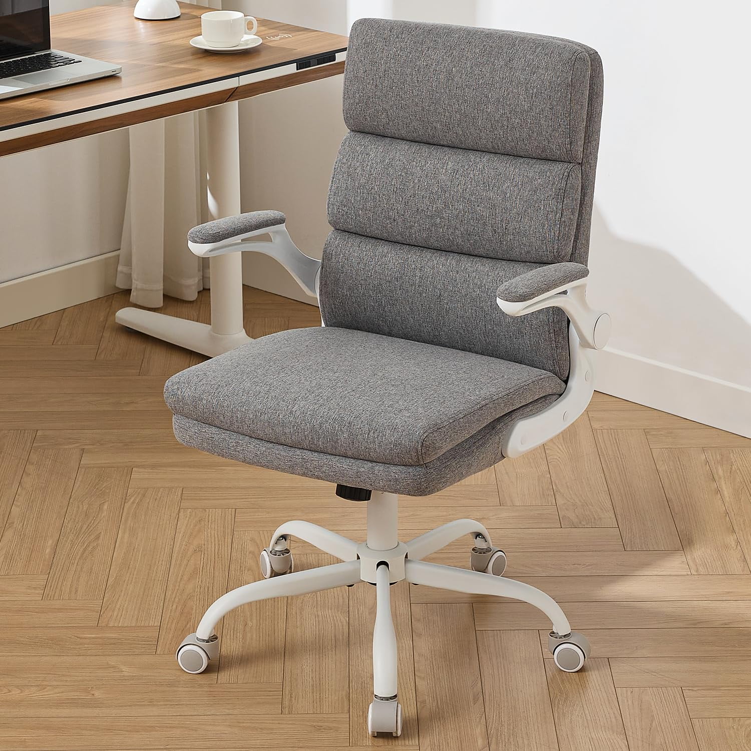 Silla De Oficina Amseatec, Ajustable, Con Respaldo Medio, Ergonómica, Gris