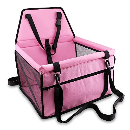 Asiento elevador de coche Petbobi, reforzado para perros y gatos, bolsa portátil y transpirable con