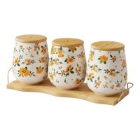 Genérico - Set 3 Frasco Organizador Floral Contenedor Base Bambú Jhn
