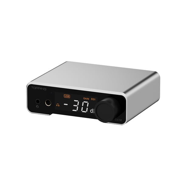 Amplificador de Auriculares y DAC TOPPING DX1 II Mini, Adaptador Completamente Balanceado Plug-and-Play para PC, Reproductores de CD, Switch, PS5