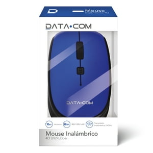 Mouse Inalámbrico 4D Uv/Rubber Azul Datacom Pronobel