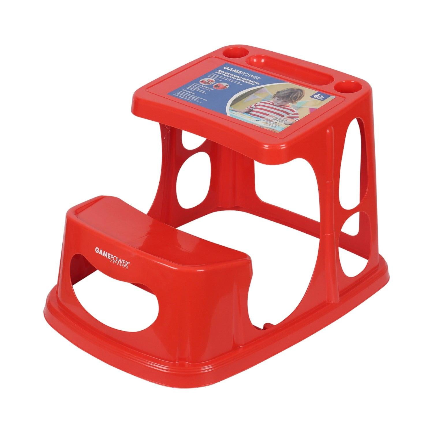 Mesa Escritorio Con Asiento Para Niños 47X55X74Cm Gamepower Rojo Tamano Unico