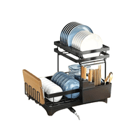 Wakeshome - Escurridor De Platos 2 Niveles Secador Desmontable Loza Inoxidable Rack