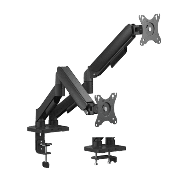 Soporte Monitor a Gas 2 Brazos Escritorio de 17"-32" Negro