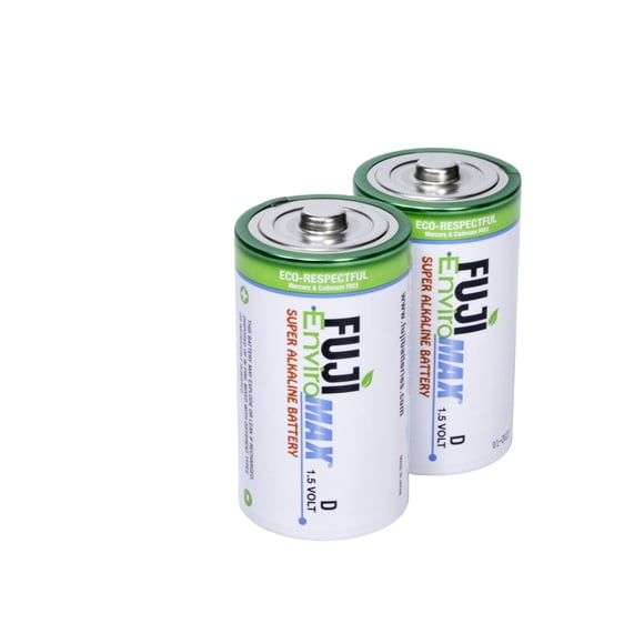 Pilas Fuji Enviromax 4100BP2 D Super Alcalinas Paquete de 2