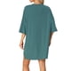 thumbnail image 3 of INSPIRE CHIC Conjunto de Salón de Punto Acanalado para Mujer Camiseta de Manga Corta Oversize y Pantalones Cortos de Cintura Alta Suave Conjunto de Verano 2XL Verde Lago, 3 of 6