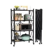 Click Ventas - Estante Organizador Plegable Metálico Multiuso 4 Niveles