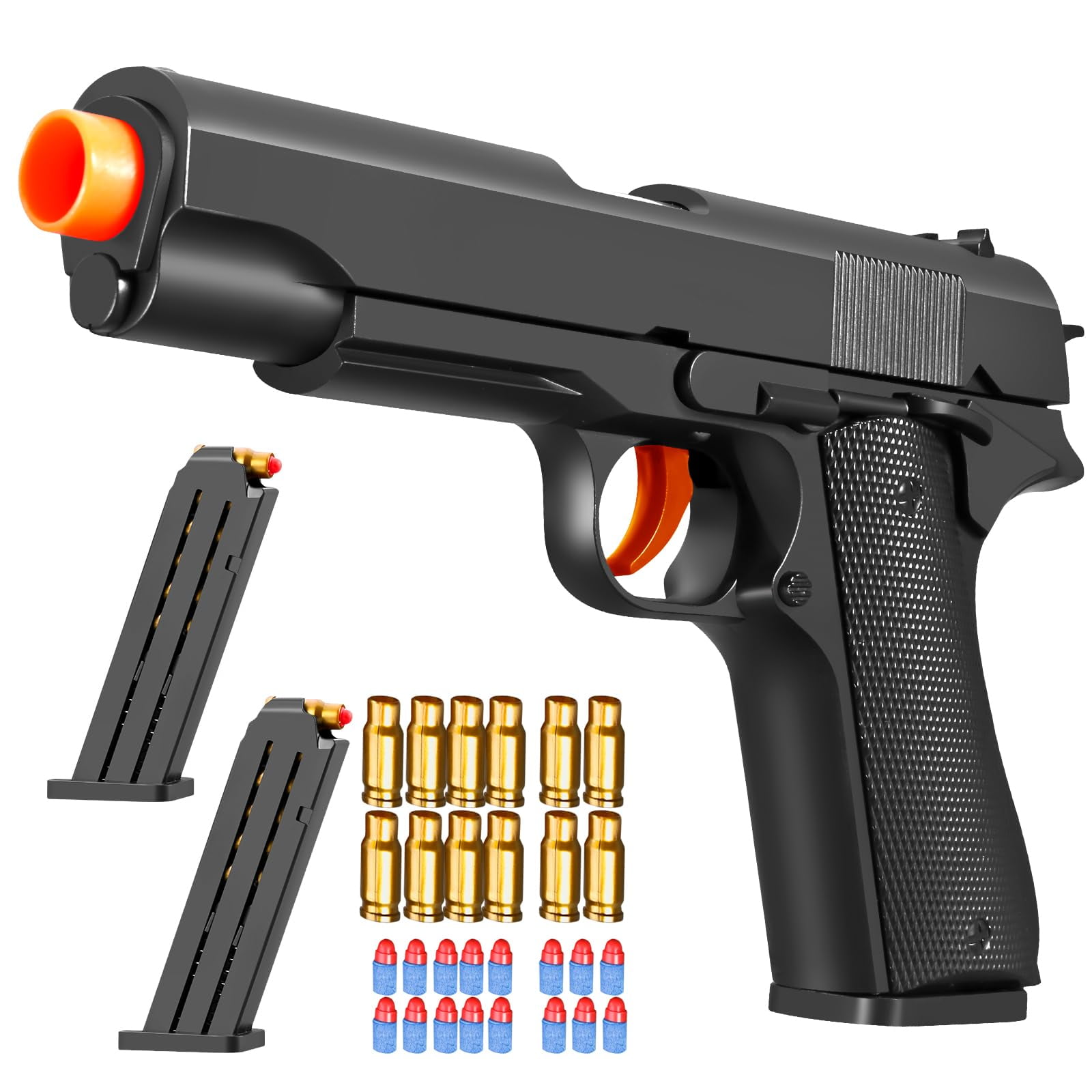 Pistola De Juguete Ukola Look Real Que Expulsa Balas Blandas Con 20 Dardos