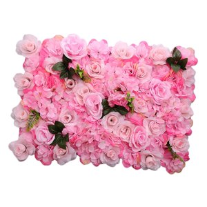 Bothyi - Paneles De Flores Telón De Fondo Floral De Seda Para Escenario De Boda Rosa