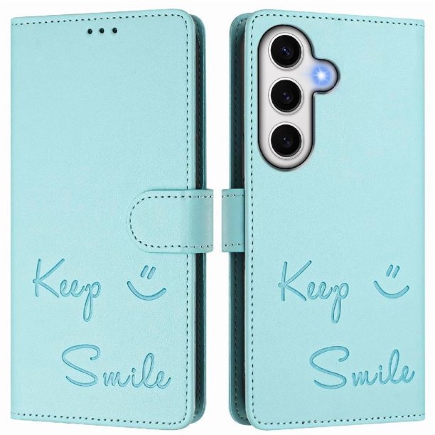 Funda Cartera para Samsung Galaxy S24 FE con Bloqueo RFID, Cierre Magnético y Ranuras Tarjetas Verde