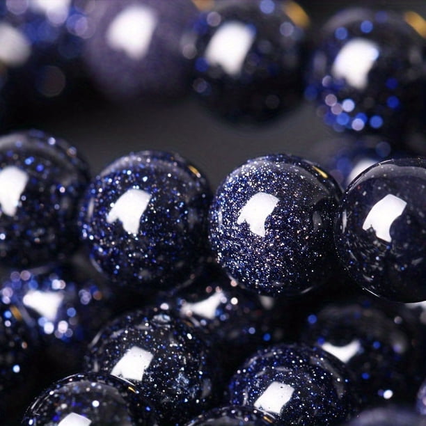 Blue Sandstone Spacer Beads for DIY Jewelry Making - 4/6/8/10mm Round Loose Beads for Bracelets and Necklaces - Natural and Durable Material