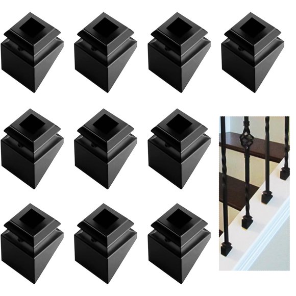 Zapatos angulares con balaustre Sidasu, negros, para escaleras de 40 grados (x10)
