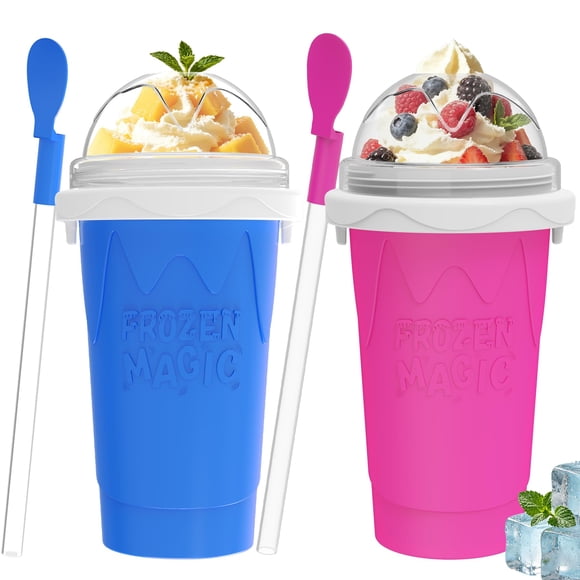 Vaso Fabricante de Granizado Fopudy 500 ml Pack 2 (Rosa y Azul)