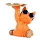 thumbnail image 4 of Estatua De Bulldog Con Bandeja, Decoración De Escritorio Para Sala De Estar, Entrada, Dormitorio, Naranja, 4 of 5
