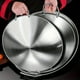 thumbnail image 2 of 1pc, Thickened Stainless Steel Wok, For Gas Stovetop And Induction Cooker, Kitchen Utensils, Kitchen Gadgets, Kitchen Accessories, Home Kitchen Items 11.81''/13.39''/14.96'', 2 of 3