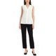 thumbnail image 2 of INSPIRE CHIC Blusas de Oficina sin Mangas con Pliegues en el Frente y Cuello en V para Mujer L Blanco, 2 of 6