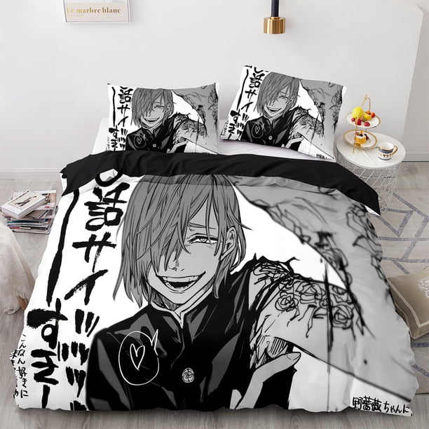 Jujutsu Kaisen Bedding Set Single Twin Full Queen King Size Bed Set Aldult Kawaii Kid Bedroom Duvetcover Sets 3D Bed Sheets
