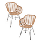 thumbnail image 1 of Pack 2 Sitiales Butaca Rattan Santorini Para Living O Terraza - Natural, 1 of 3